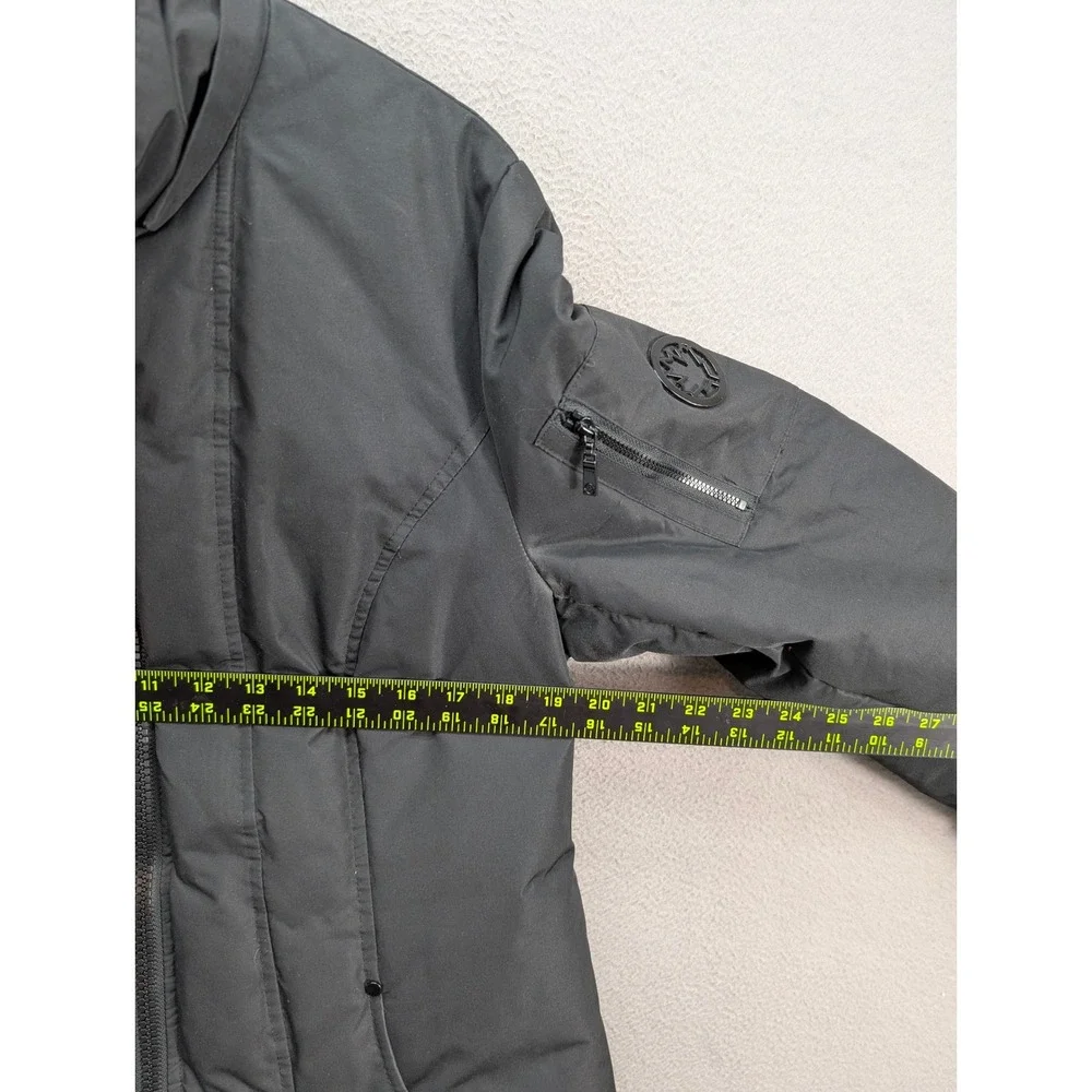 HFX Performance Men's Black Puffer Jacket Size L Wind Resistant Outdoor Full Zip